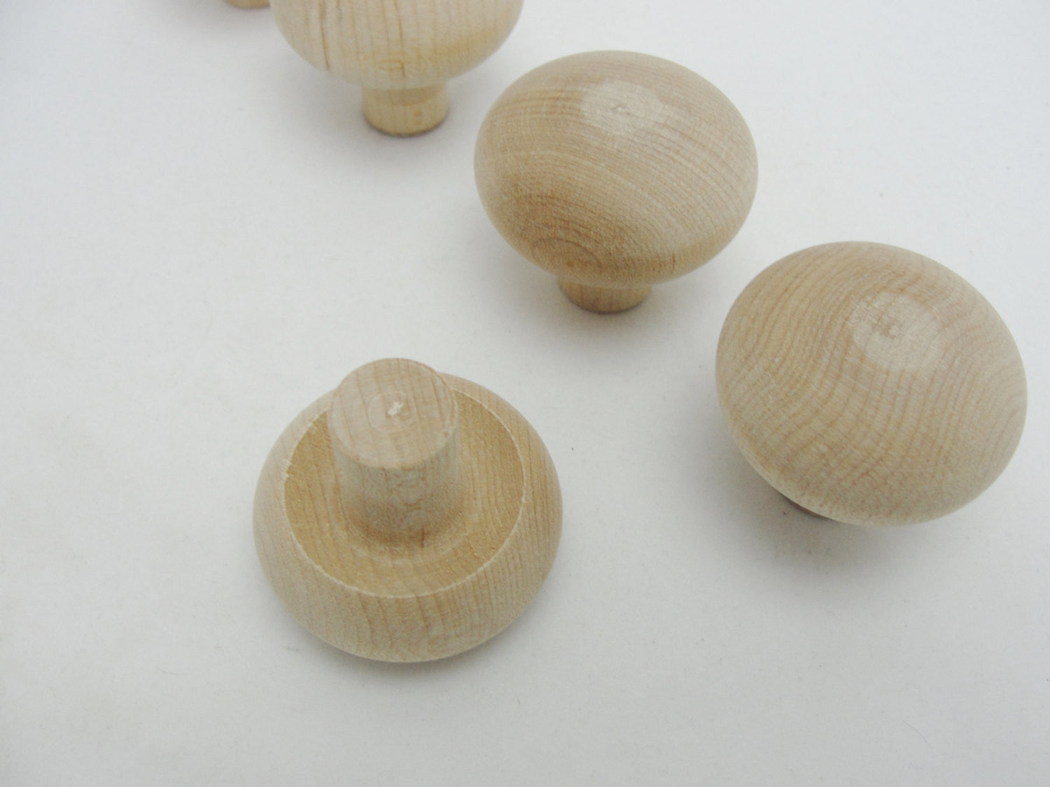 Small wooden mushroom set of 5 - Wood parts - Craft Supply House