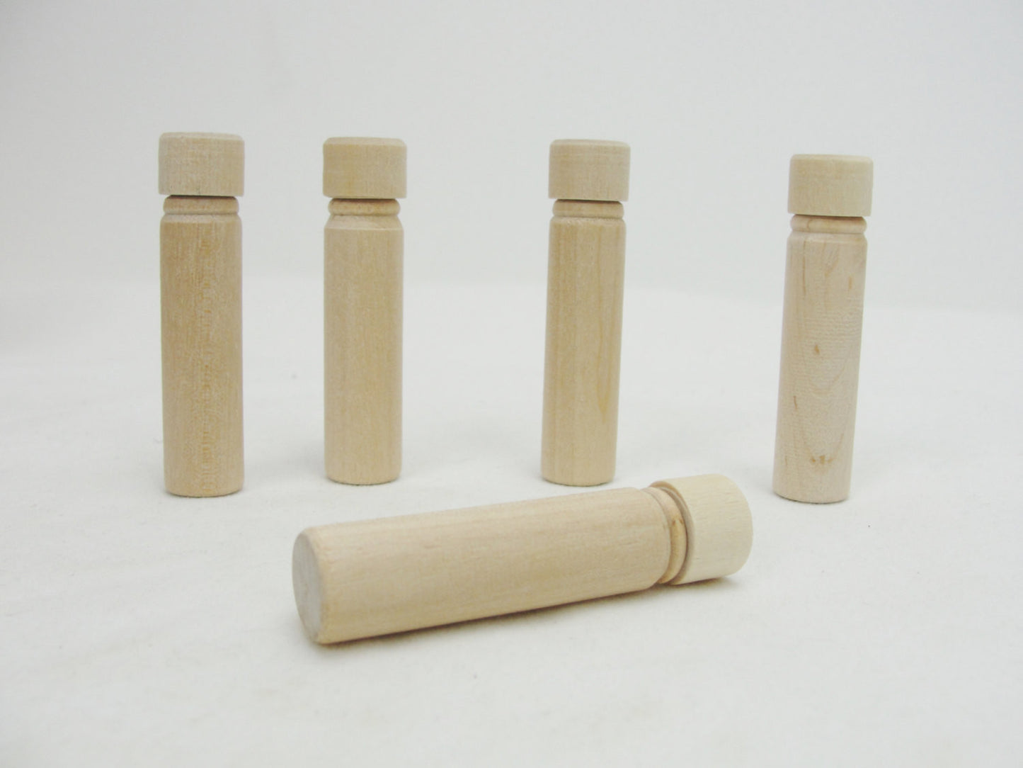 SECONDS Wooden needle case set of 5 - Wood parts - Craft Supply House