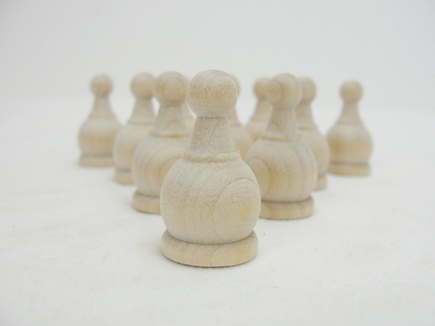 Wooden Game piece pawn set of 10 - Wood parts - Craft Supply House