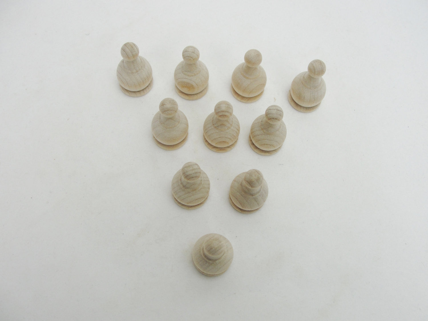 Wooden Game piece pawn set of 10 - Wood parts - Craft Supply House