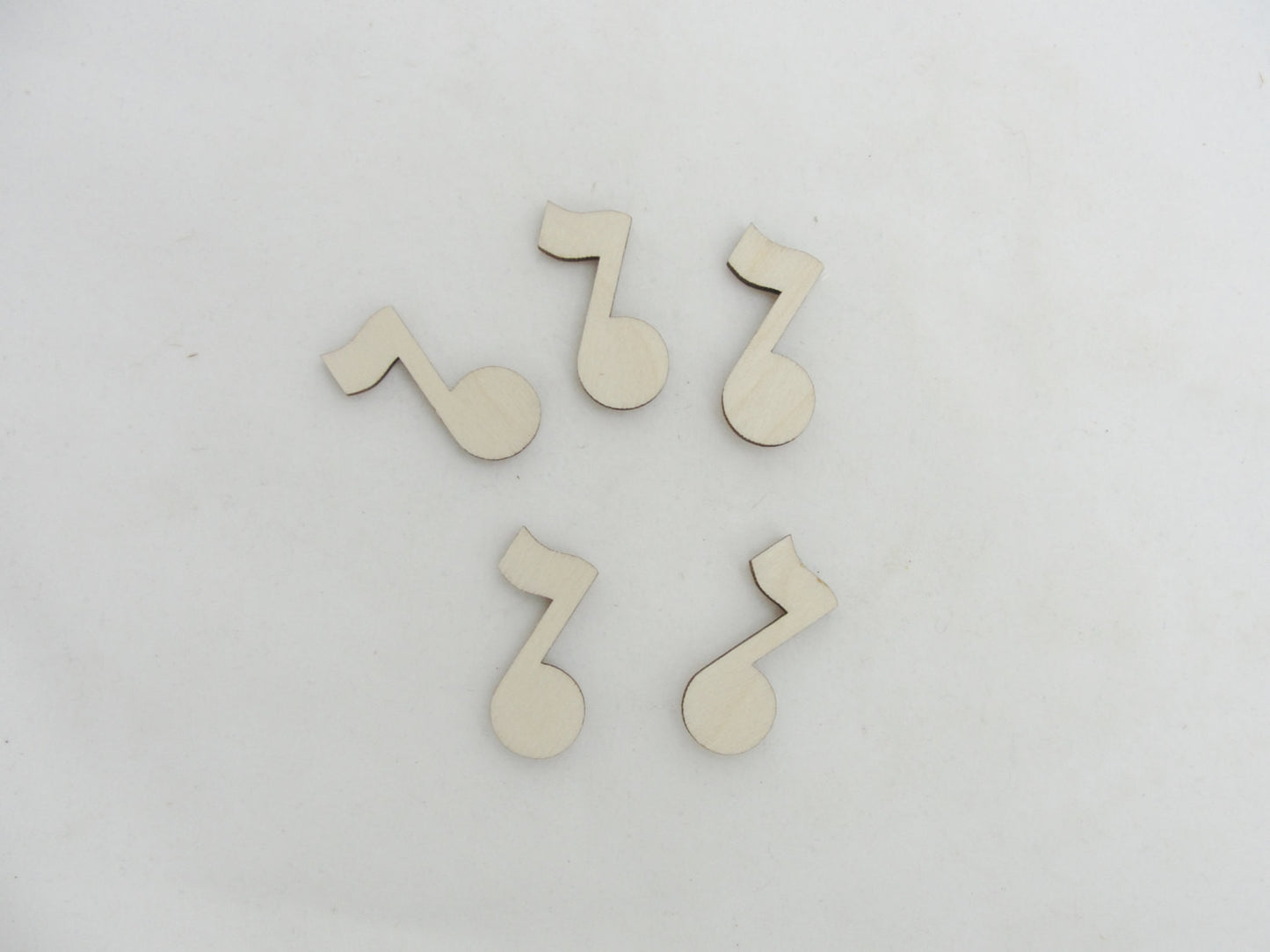 Mini wooden music note set of 5 - Wood parts - Craft Supply House