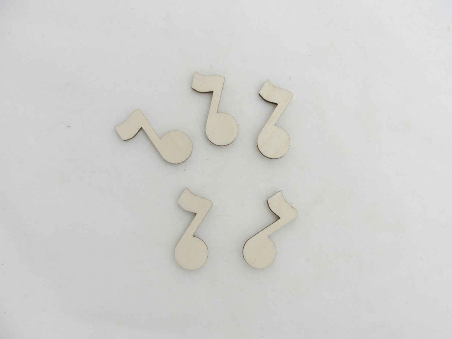 Mini wooden music note set of 5 - Wood parts - Craft Supply House
