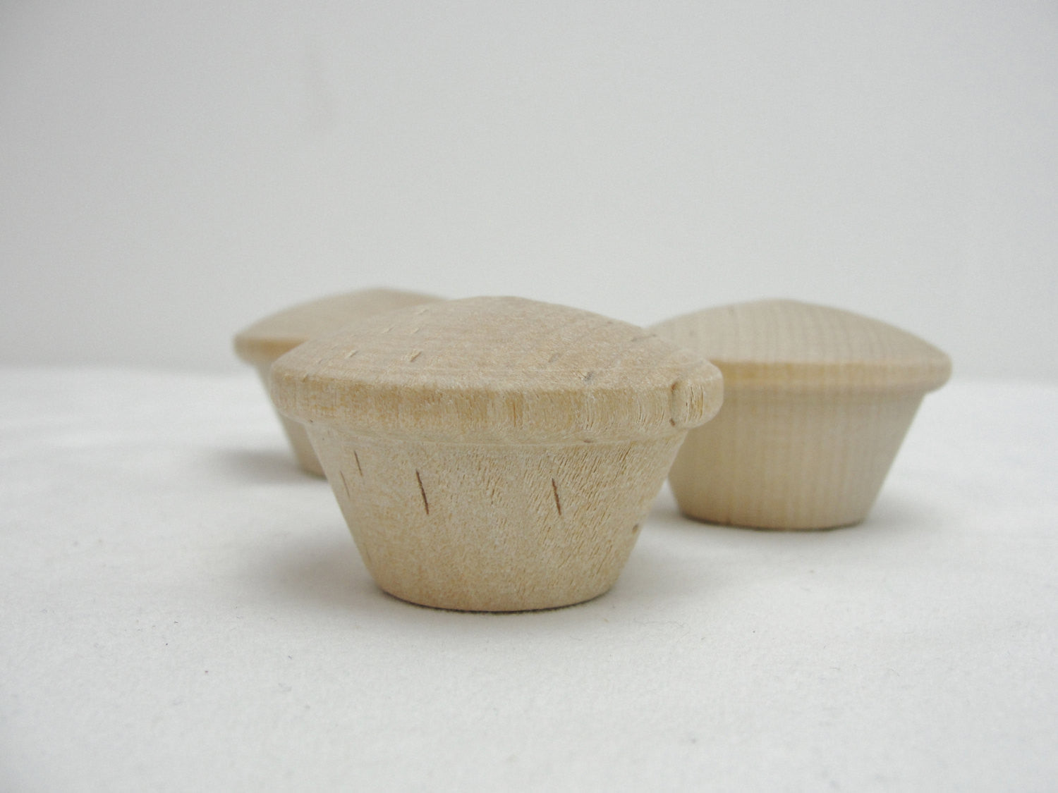 Miniature wooden cupcake set of 3 - Wood parts - Craft Supply House