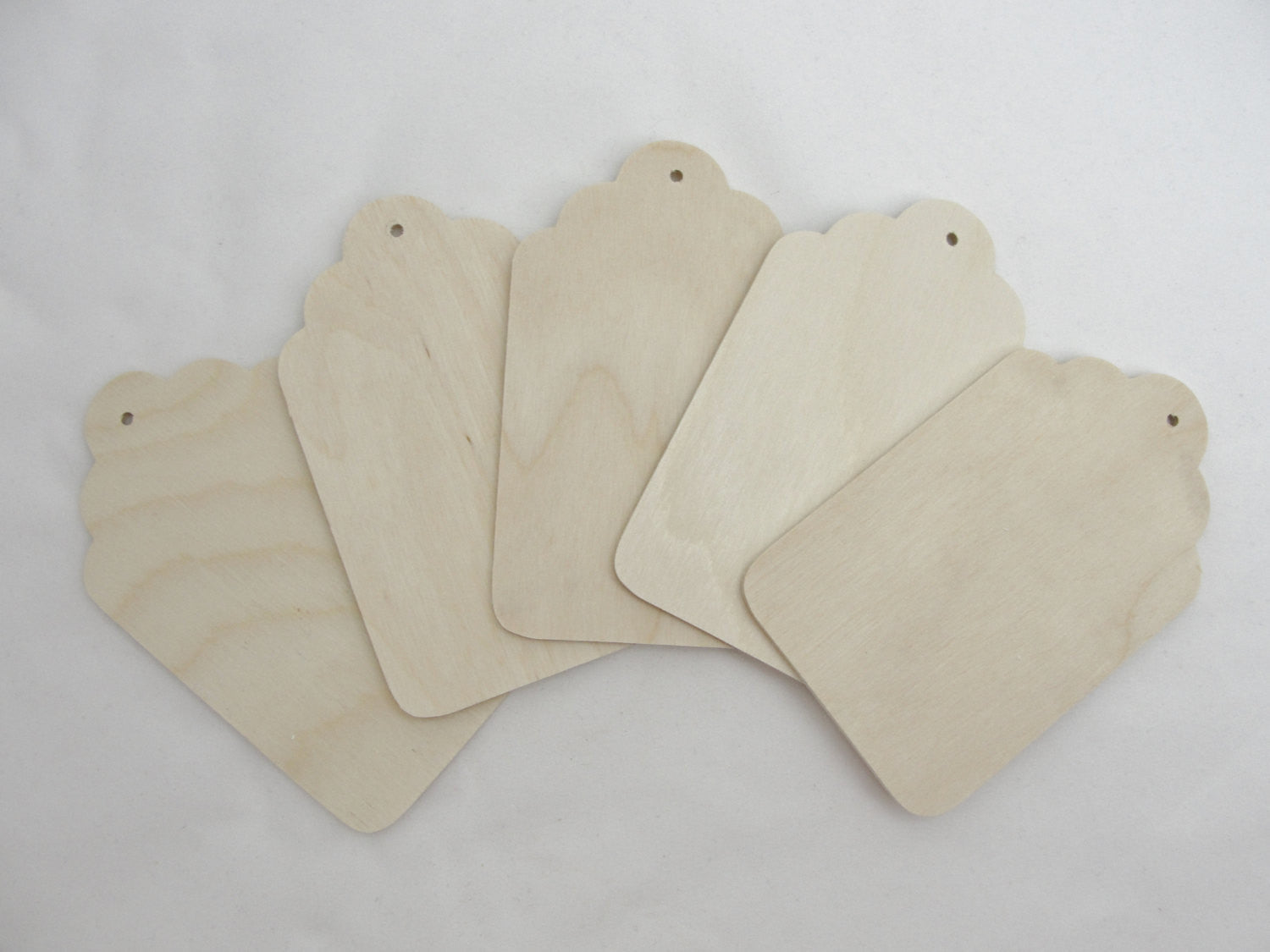 Wooden gift tag set of 5 - Wood parts - Craft Supply House