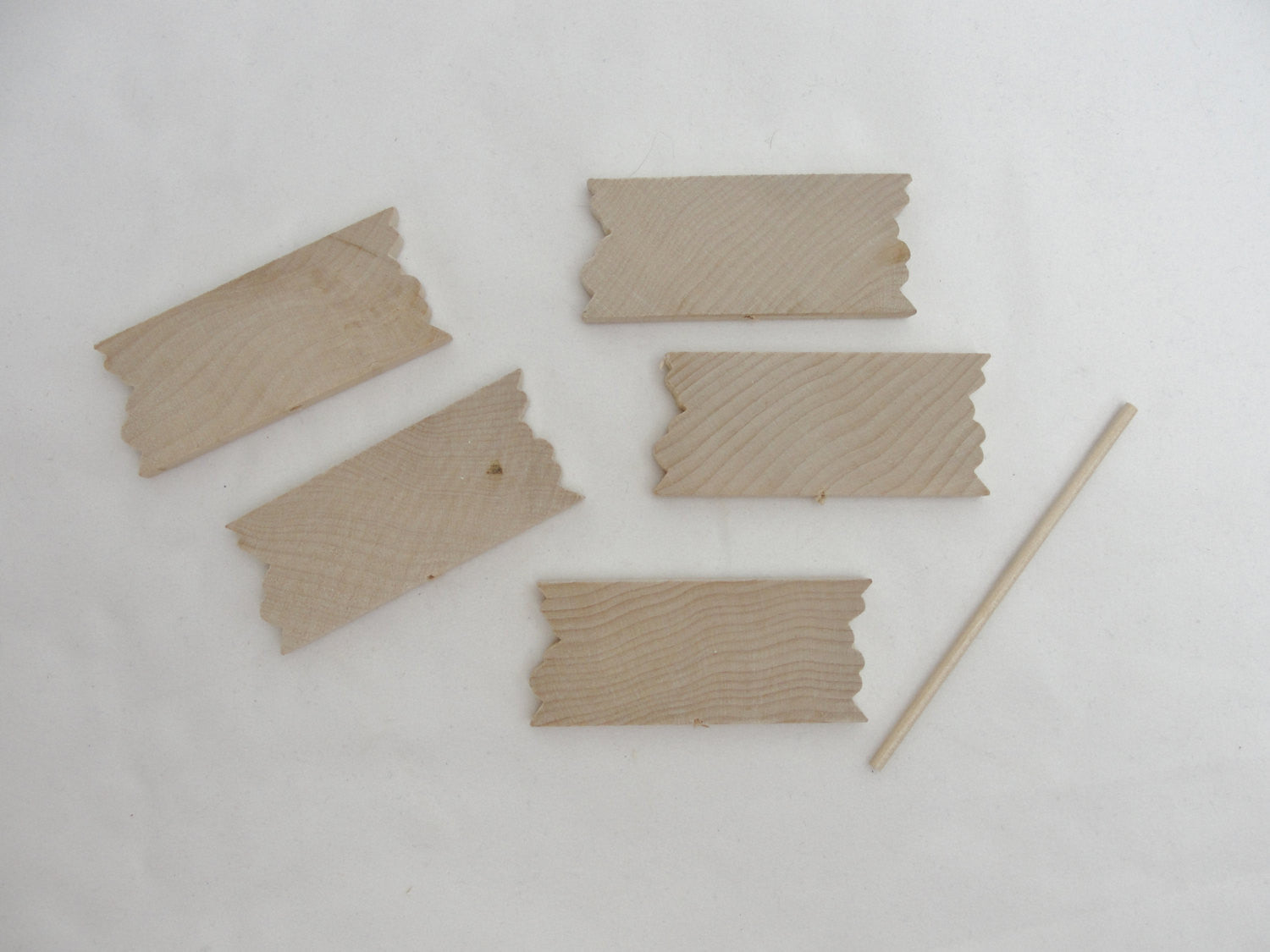 Small wooden sign plant stake set of 5 - Wood parts - Craft Supply House