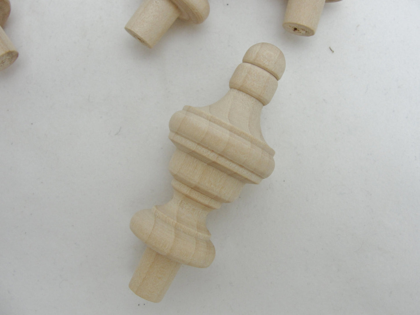 Small wooden finial set of 6 - Wood parts - Craft Supply House