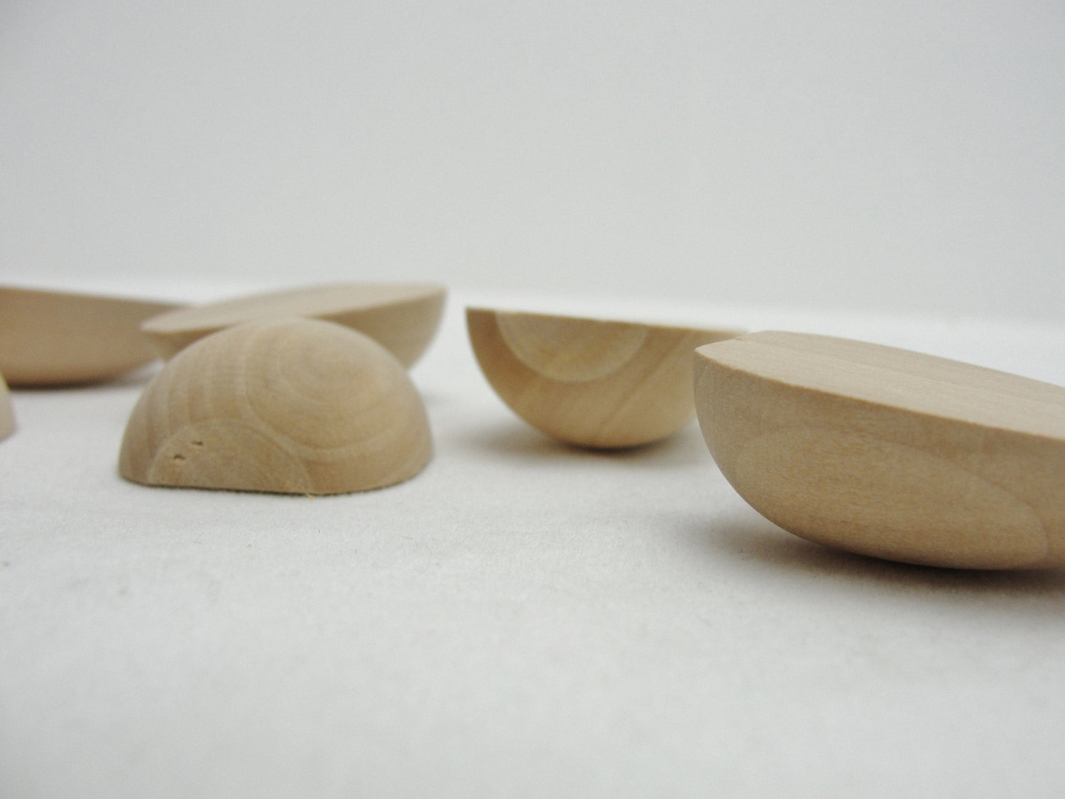 Wooden split pigeon egg half set of 6 - Wood parts - Craft Supply House