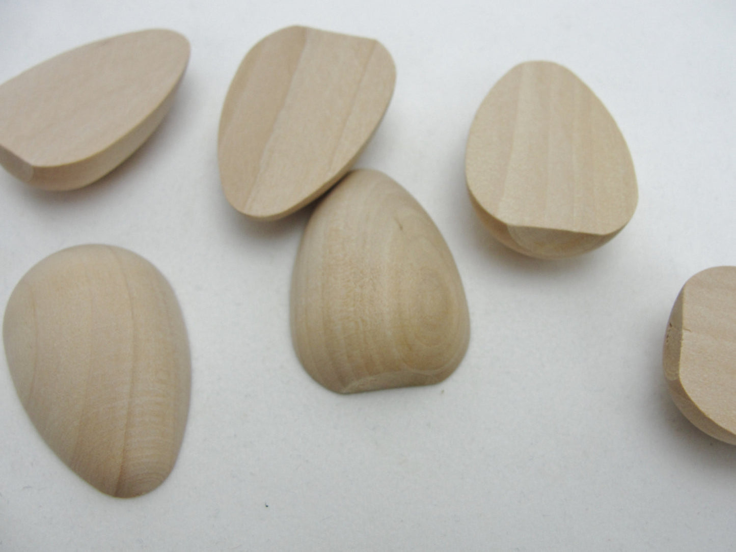 Wooden split pigeon egg half set of 6 - Wood parts - Craft Supply House