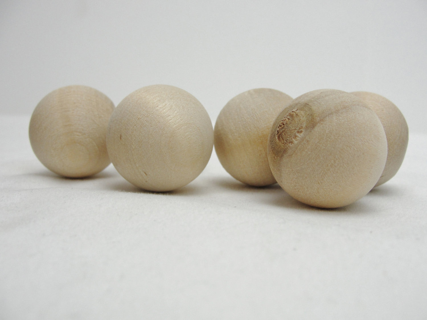 Wooden ball 1" (1 inch) solid wood set of 6 - Wood parts - Craft Supply House