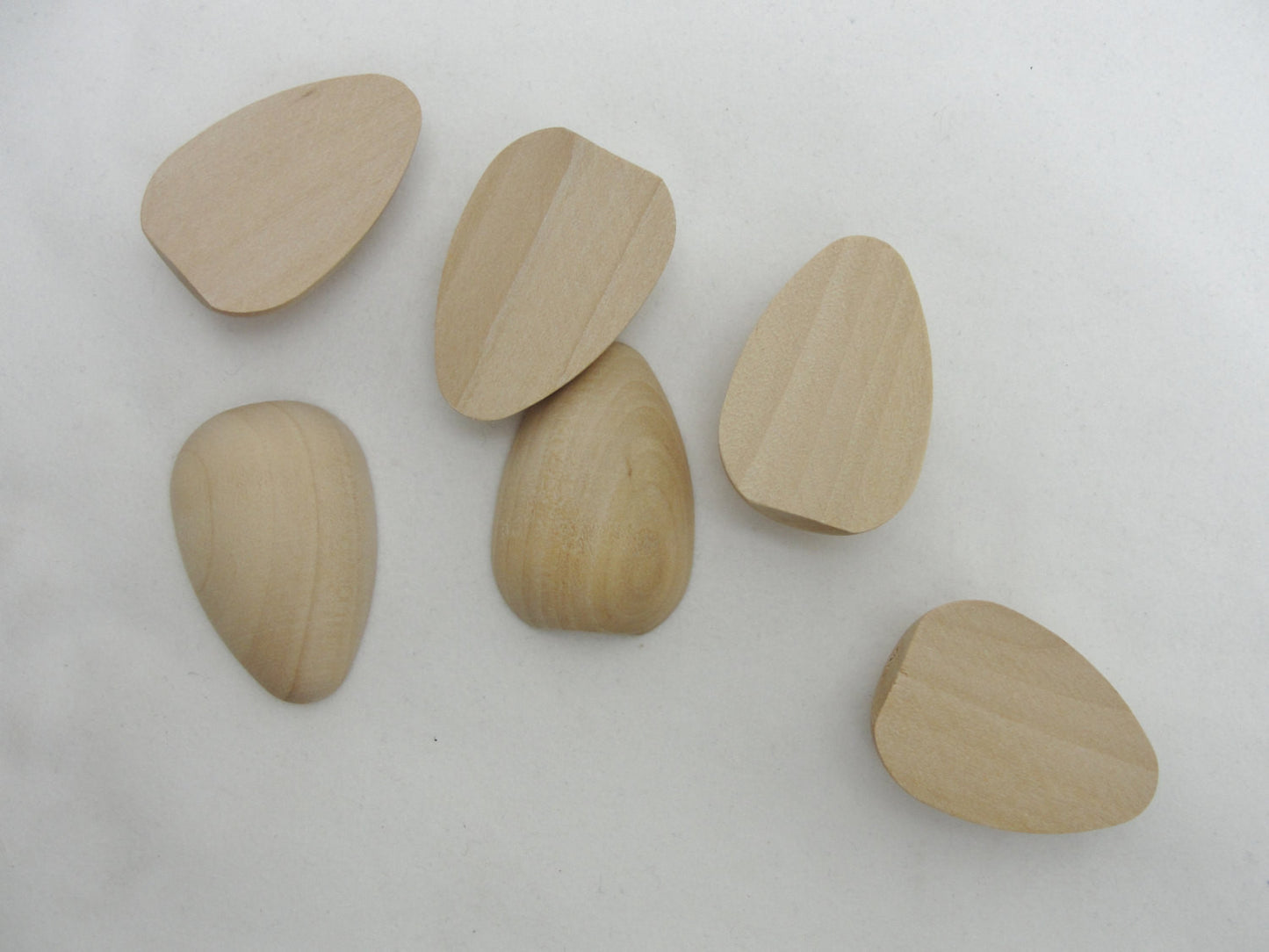 Wooden split pigeon egg half set of 6 - Wood parts - Craft Supply House