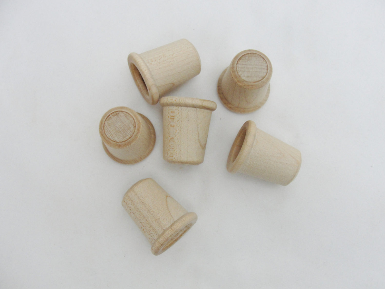 Wooden thimble set of 6 - Wood parts - Craft Supply House