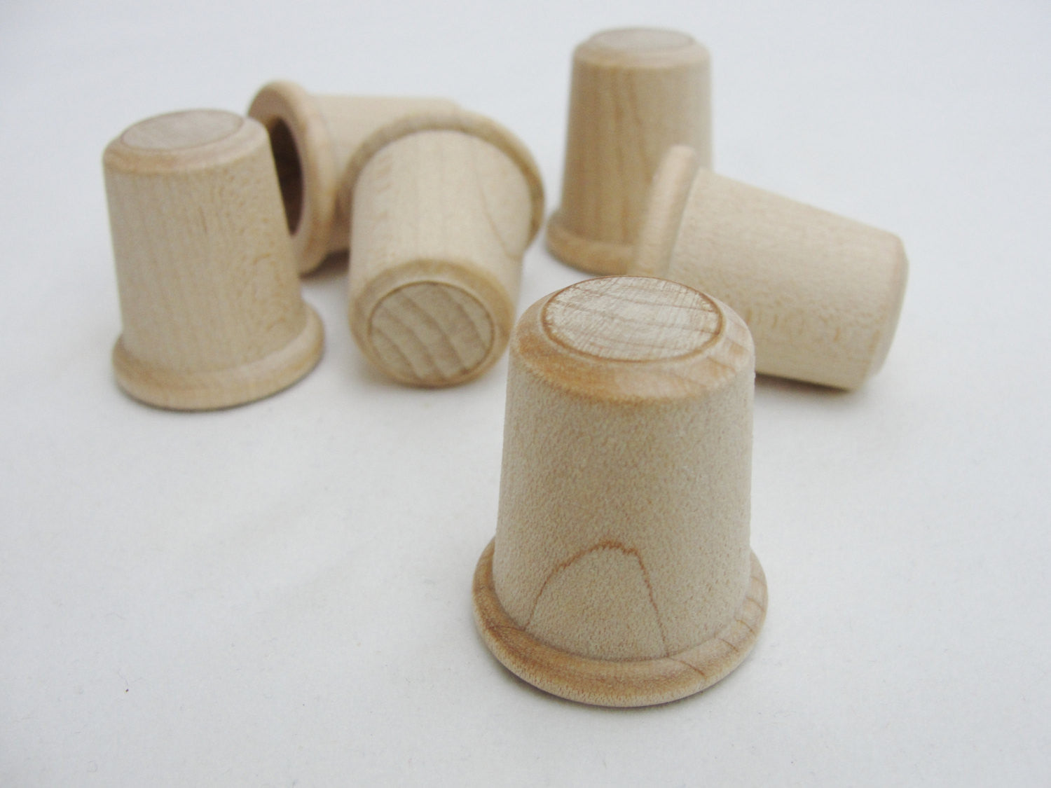 Wooden thimble set of 6 - Wood parts - Craft Supply House