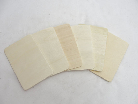 Wooden rectangles 3" x 2" set of 6 - Wood parts - Craft Supply House