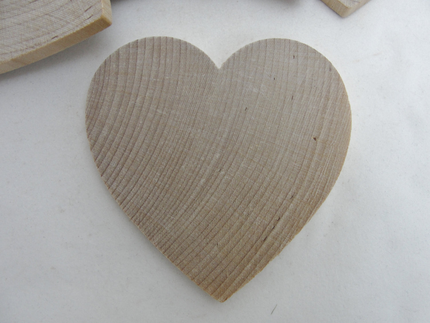 6 Wooden hearts 3 inch (3") wide 1/4" thick - Wood parts - Craft Supply House