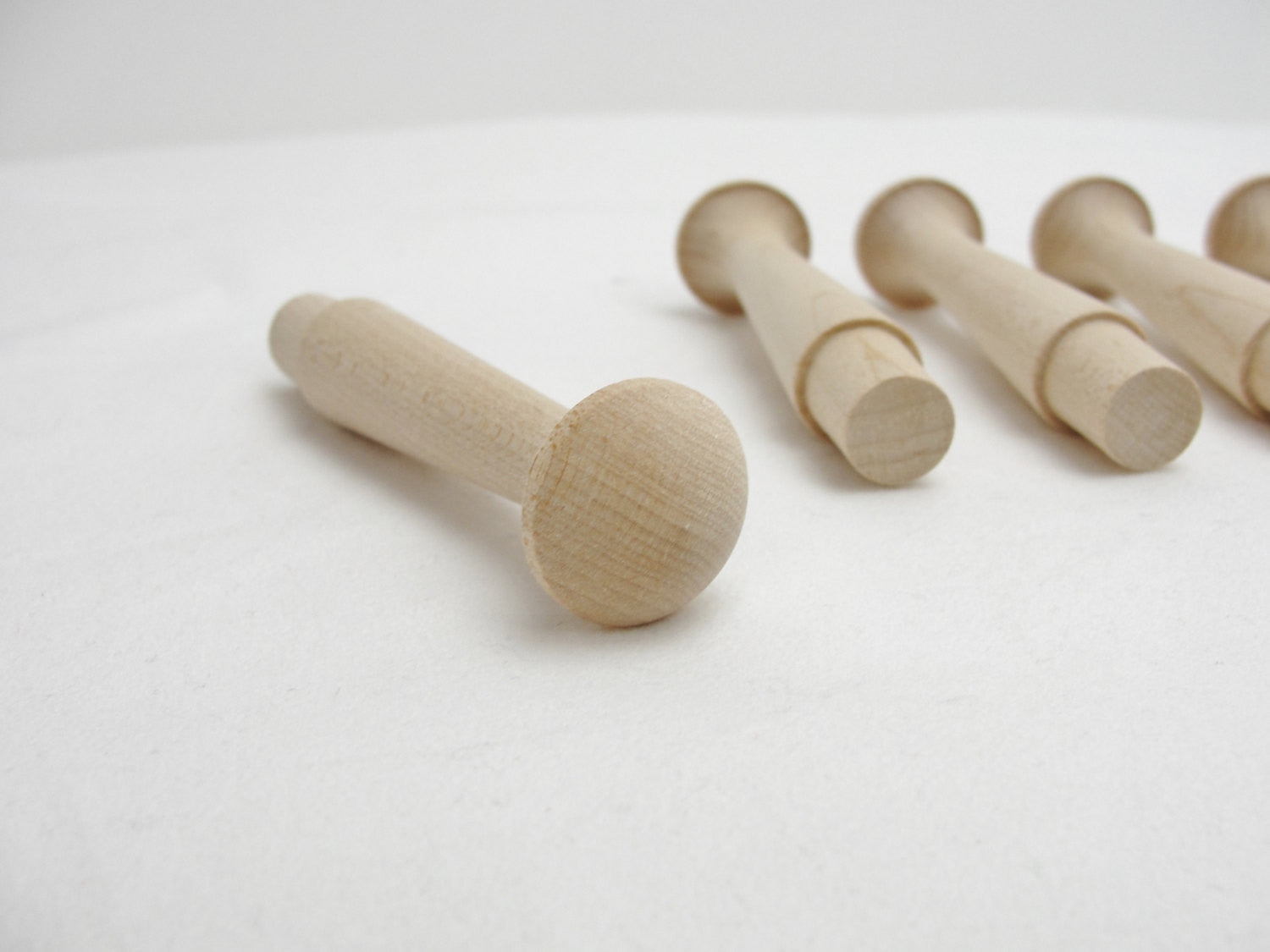 Large shaker pegs 3 1/2" set of 6 - Wood parts - Craft Supply House
