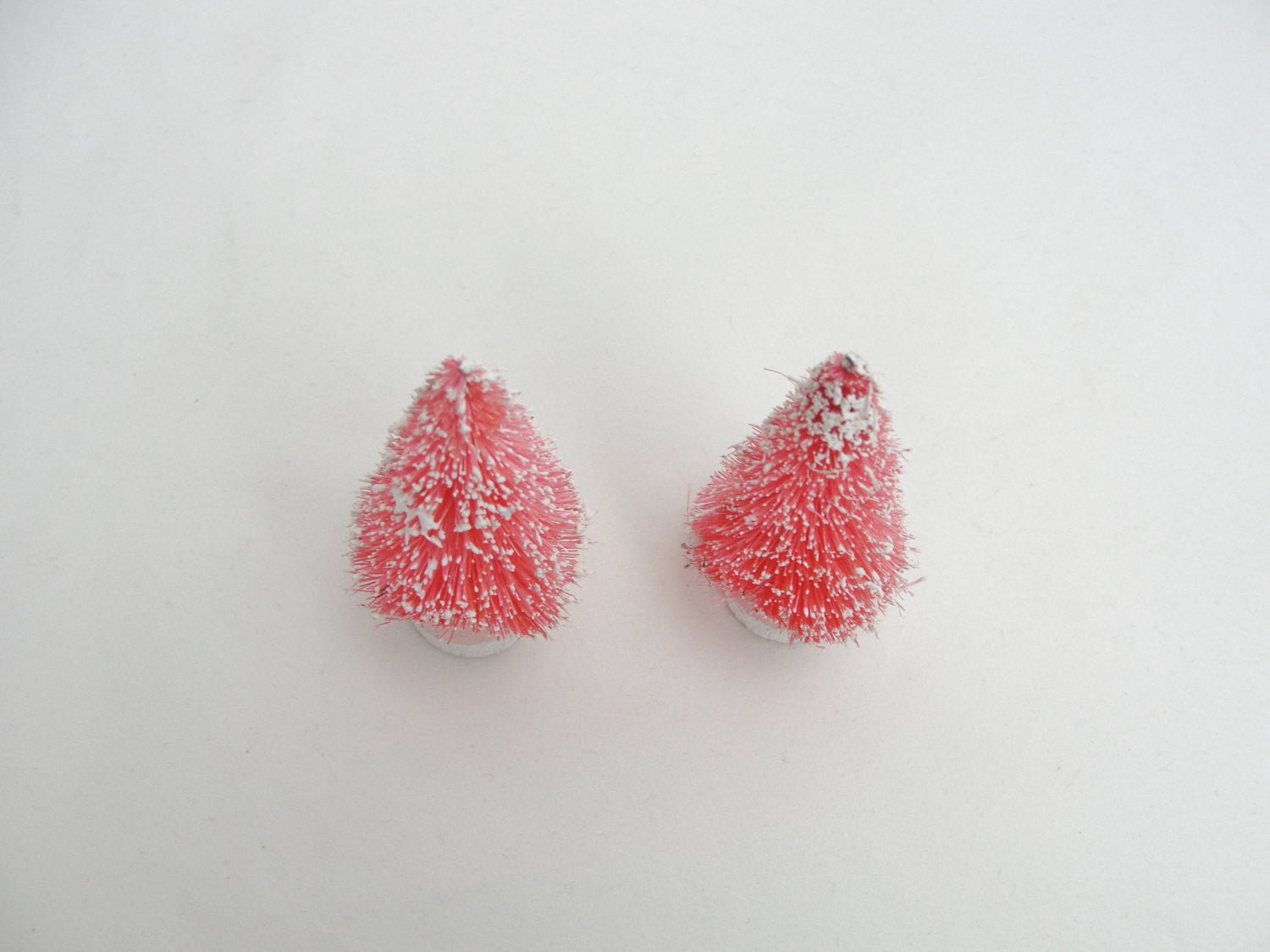 Frosted Pink bottle brush sisal trees 3" tall set of 2 - General Crafts - Craft Supply House