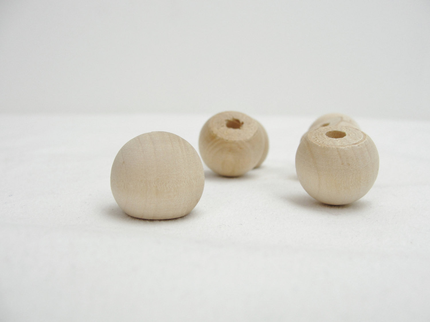 Wooden ball knob 3/4" (.75 inch) solid wood set of 6 - Wood parts - Craft Supply House