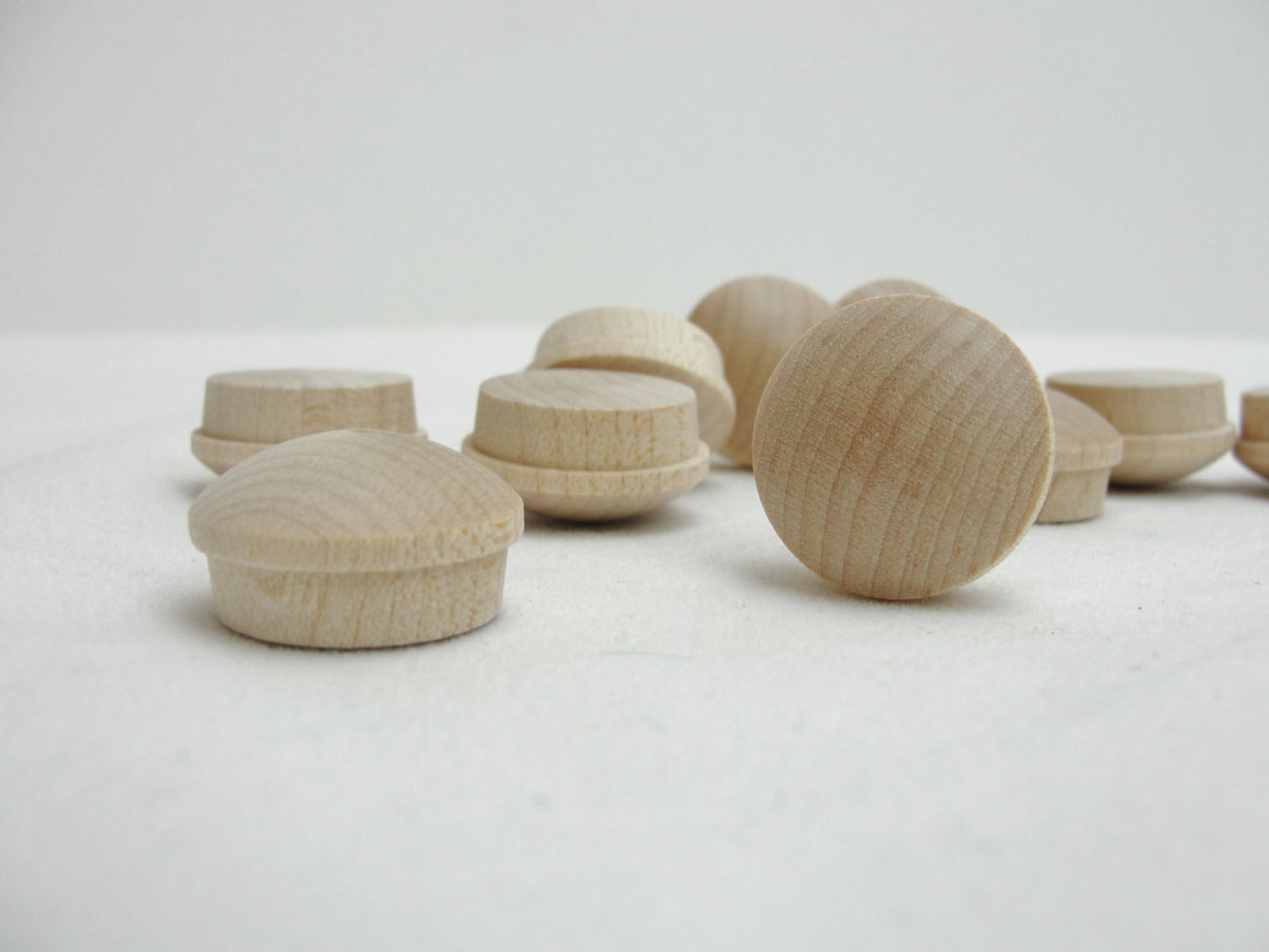 3/4" button plug, mushroom plug set of 12 - Wood parts - Craft Supply House