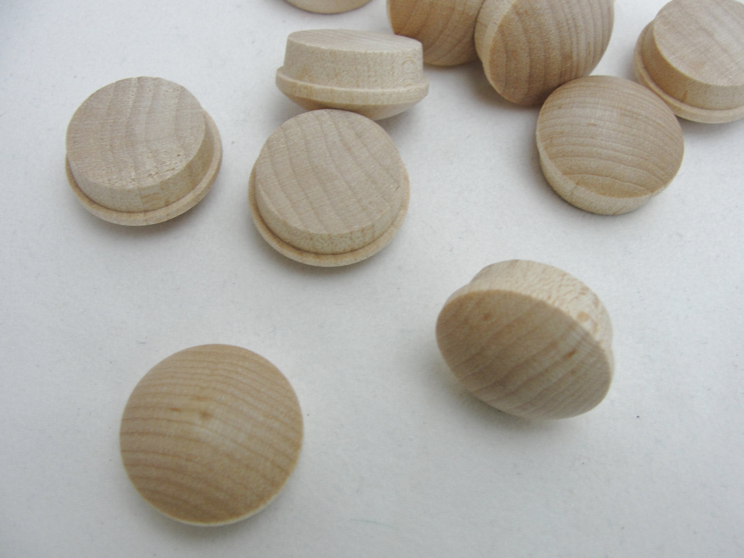 3/4" button plug, mushroom plug set of 12 - Wood parts - Craft Supply House