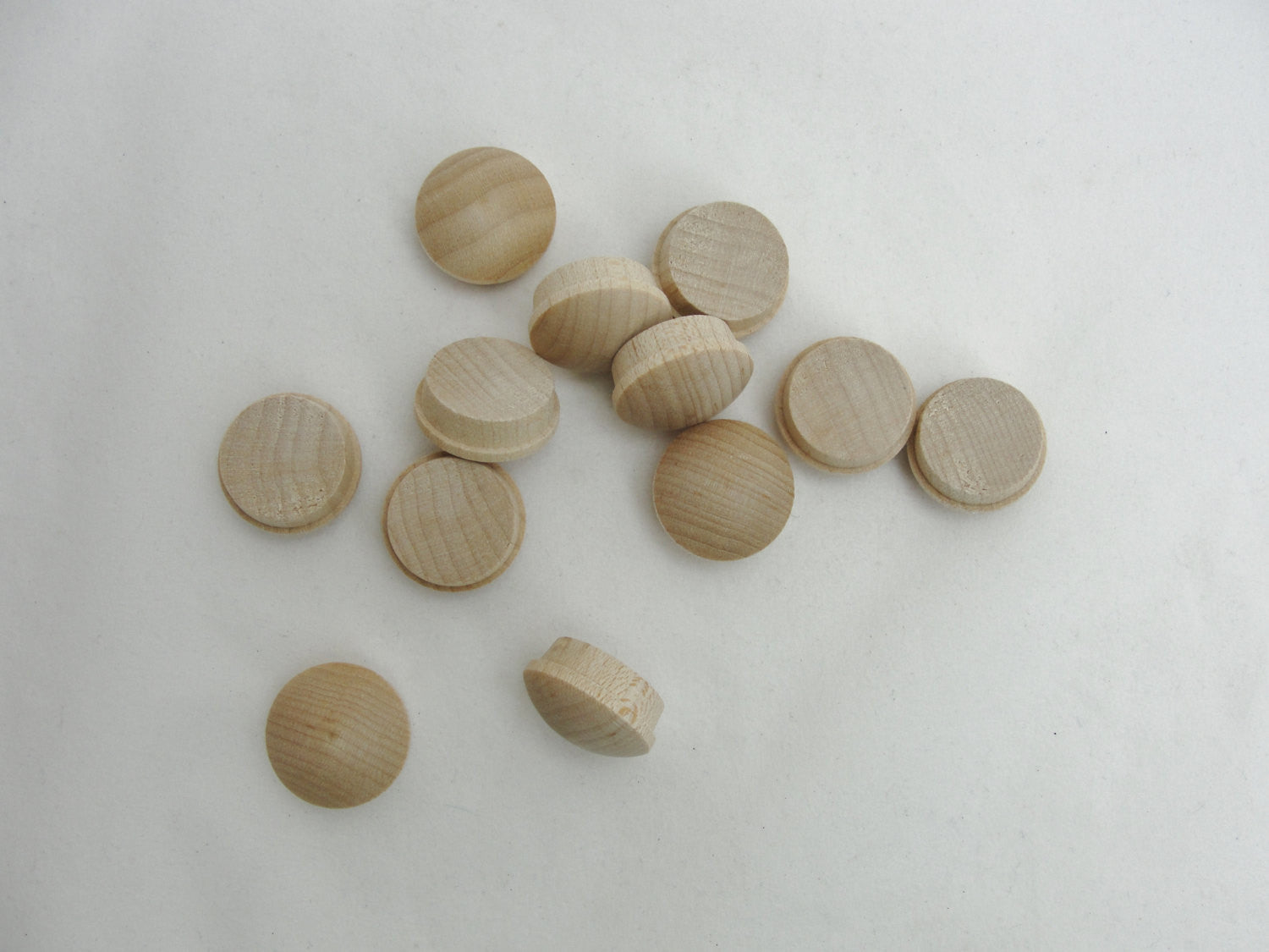 3/4" button plug, mushroom plug set of 12 - Wood parts - Craft Supply House