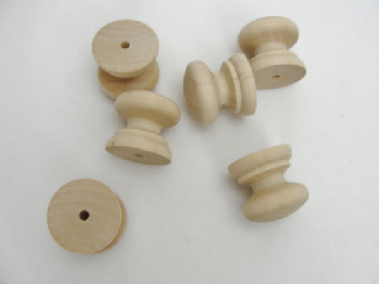 Wooden British drawer knobs 1.25" (1 1/4") set of 6 - Wood parts - Craft Supply House