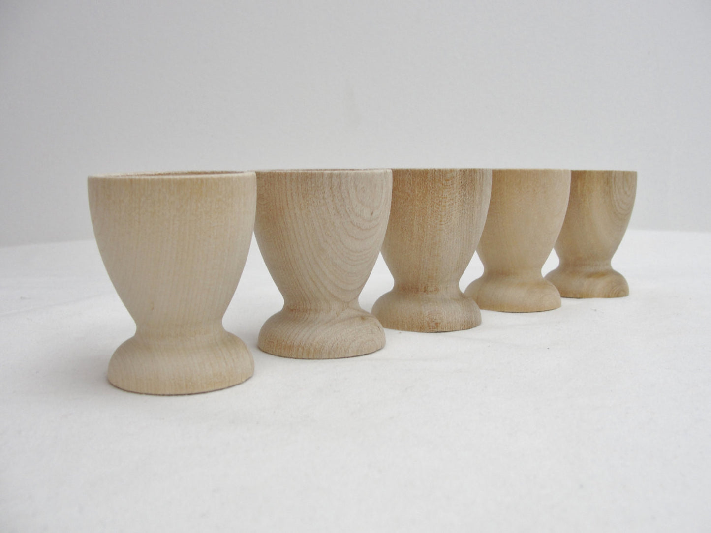 Wooden egg cup set of 5 - Wood parts - Craft Supply House