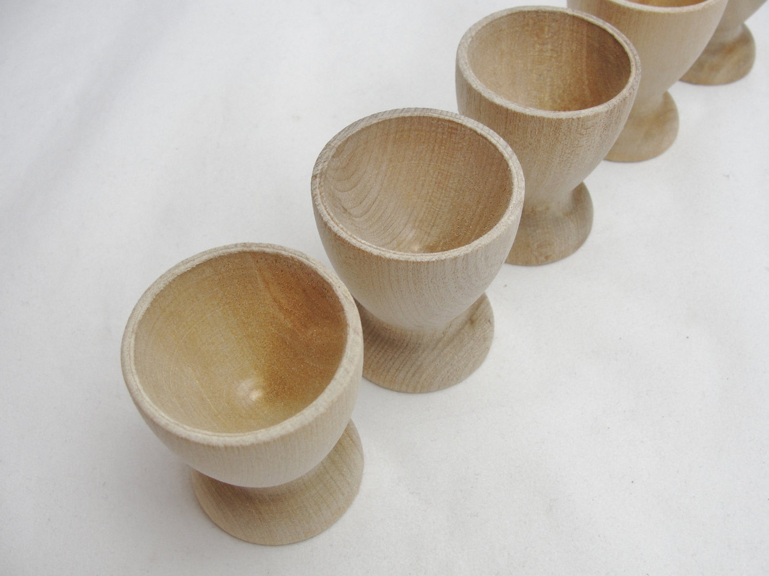 Wooden egg cup set of 5 - Wood parts - Craft Supply House