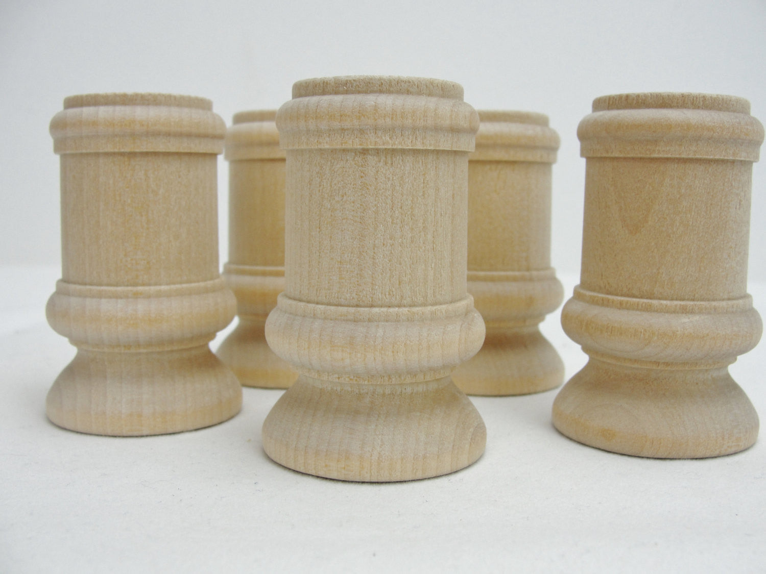 Wooden candle stick holders set of 5 - Wood parts - Craft Supply House