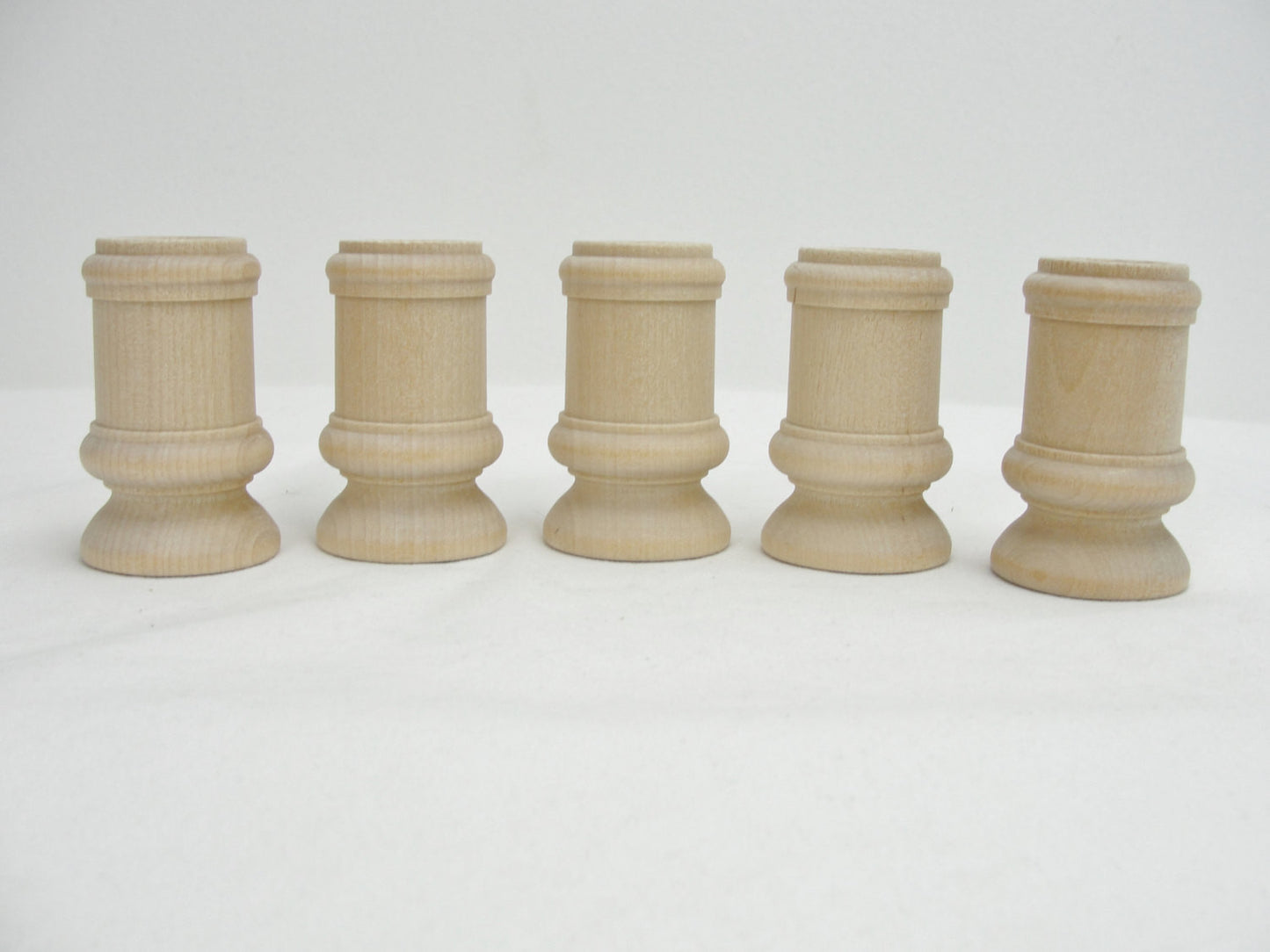 Wooden candle stick holders set of 5 - Wood parts - Craft Supply House