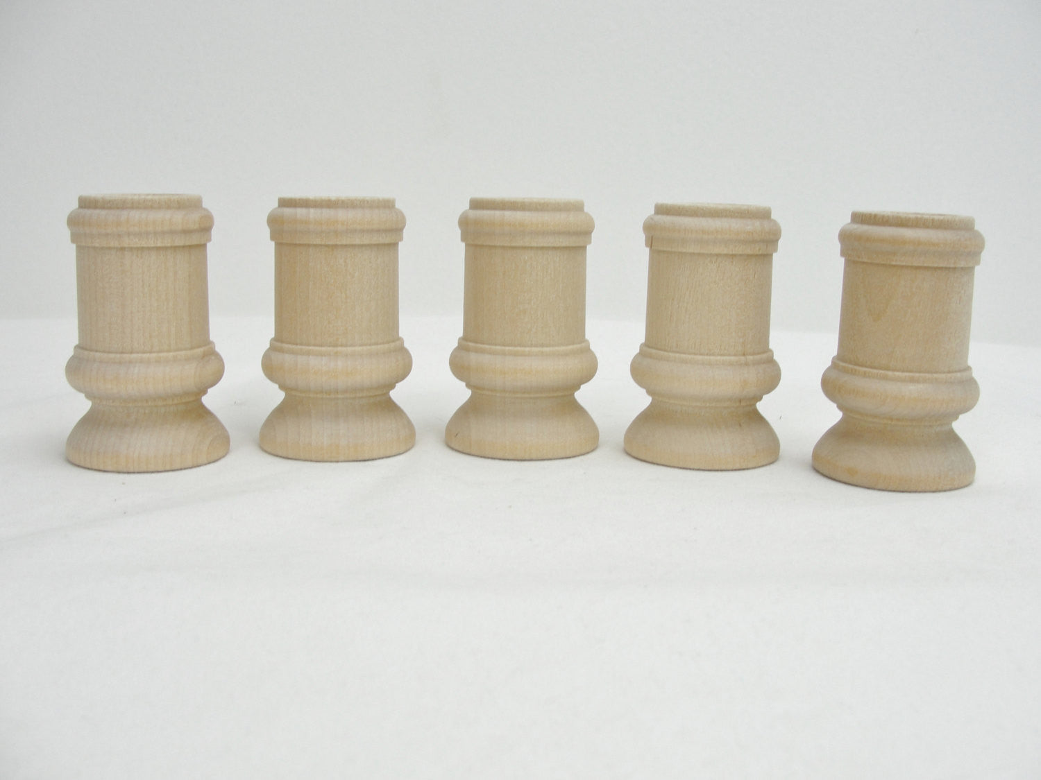 Wooden candle stick holders set of 5 - Wood parts - Craft Supply House