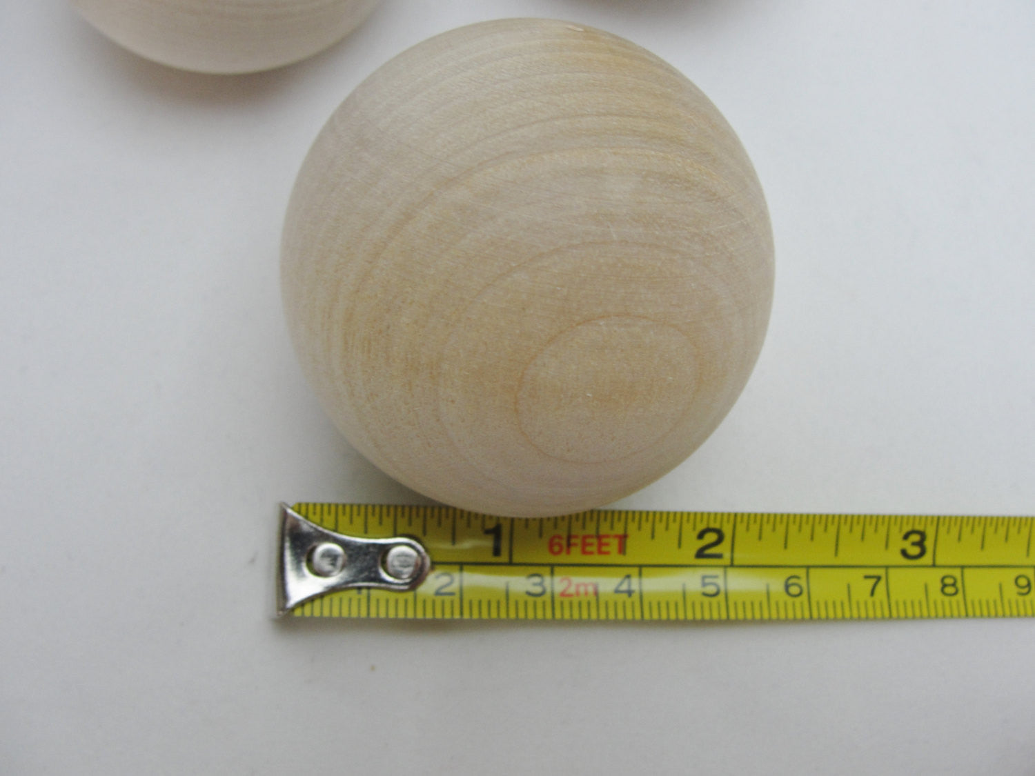 Wooden ball 2" solid wood set of 6 - Wood parts - Craft Supply House