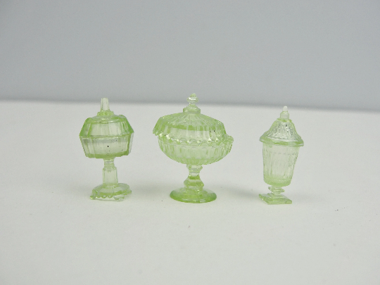 Dollhouse miniature candy dish set choose your color